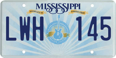 MS license plate LWH145