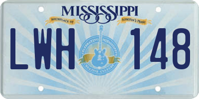 MS license plate LWH148