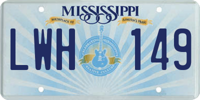 MS license plate LWH149