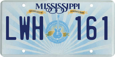 MS license plate LWH161
