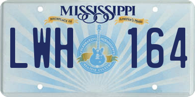 MS license plate LWH164