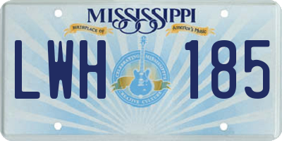 MS license plate LWH185