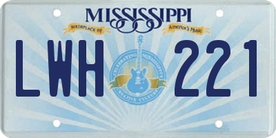 MS license plate LWH221