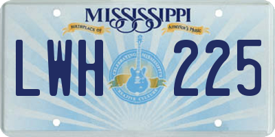 MS license plate LWH225