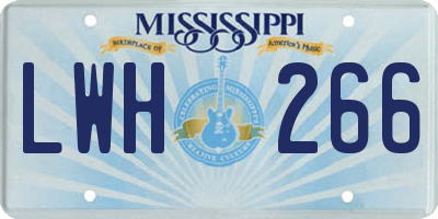 MS license plate LWH266