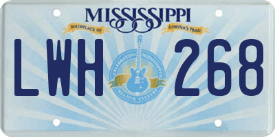 MS license plate LWH268