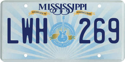 MS license plate LWH269