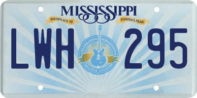 MS license plate LWH295