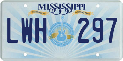 MS license plate LWH297