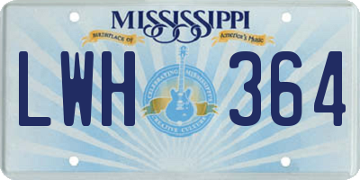 MS license plate LWH364