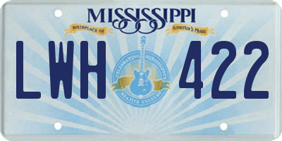 MS license plate LWH422