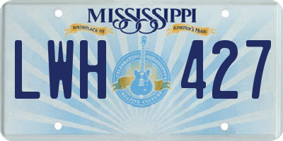 MS license plate LWH427