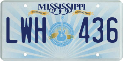 MS license plate LWH436