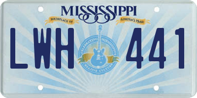 MS license plate LWH441
