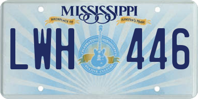 MS license plate LWH446