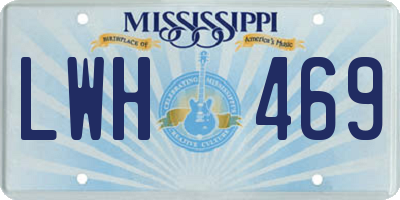 MS license plate LWH469