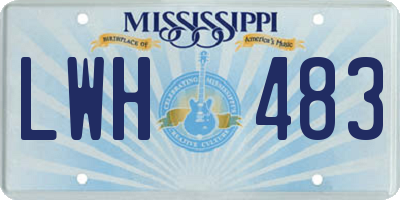 MS license plate LWH483