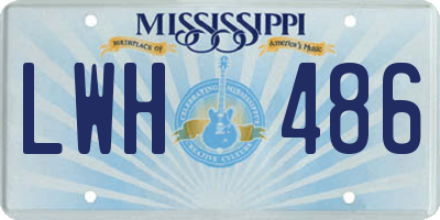 MS license plate LWH486
