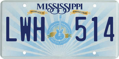 MS license plate LWH514