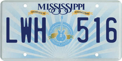 MS license plate LWH516