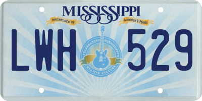MS license plate LWH529
