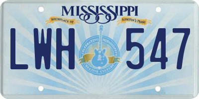 MS license plate LWH547