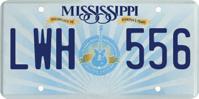 MS license plate LWH556