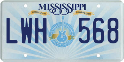 MS license plate LWH568