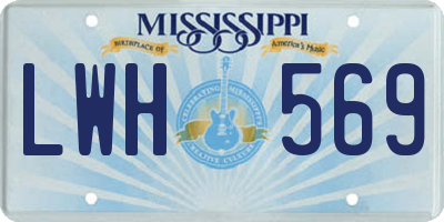 MS license plate LWH569