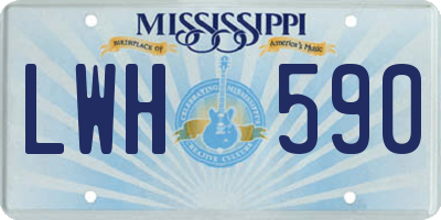 MS license plate LWH590