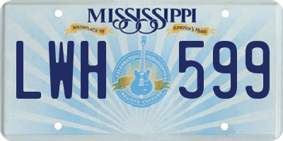MS license plate LWH599