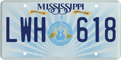 MS license plate LWH618