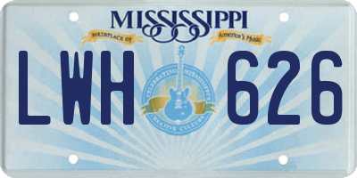 MS license plate LWH626