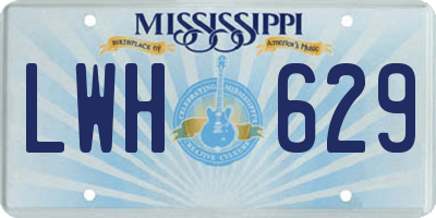 MS license plate LWH629