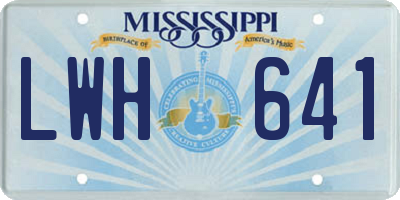 MS license plate LWH641