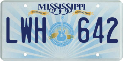 MS license plate LWH642