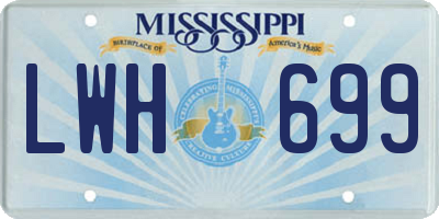 MS license plate LWH699