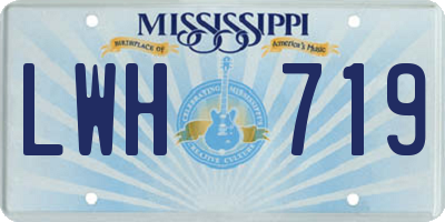 MS license plate LWH719