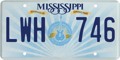 MS license plate LWH746