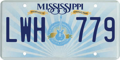 MS license plate LWH779