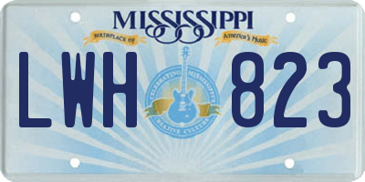 MS license plate LWH823