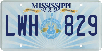 MS license plate LWH829