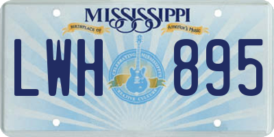 MS license plate LWH895