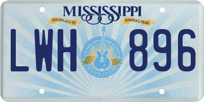 MS license plate LWH896