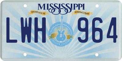 MS license plate LWH964