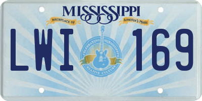 MS license plate LWI169
