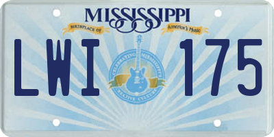 MS license plate LWI175