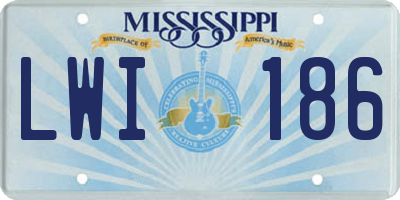 MS license plate LWI186