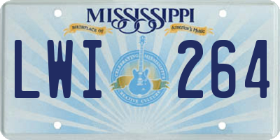 MS license plate LWI264