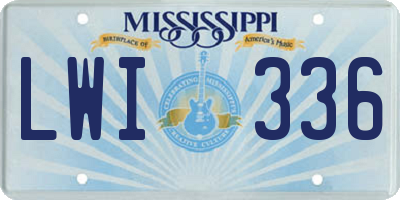 MS license plate LWI336